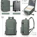 Travel Backpack 30 L: Dimensions and 180° opening, as published by the manufacturer