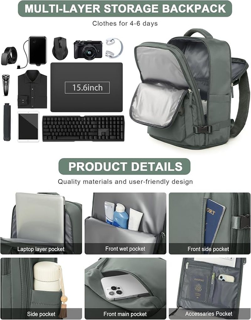 Cutaway of the VGCUB 30 litre travel backpack showing the laptop layer and storage compartments
