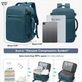 Vacuum Backpack 40 L: Capacity and dimensions against a 15.6-inch laptop