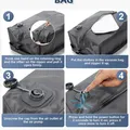 Vacuum Backpack 40 L: How the hand pump and vacuum bag are used