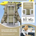 Vacuum Backpack, Khaki: The interior with the vacuum bag fitted